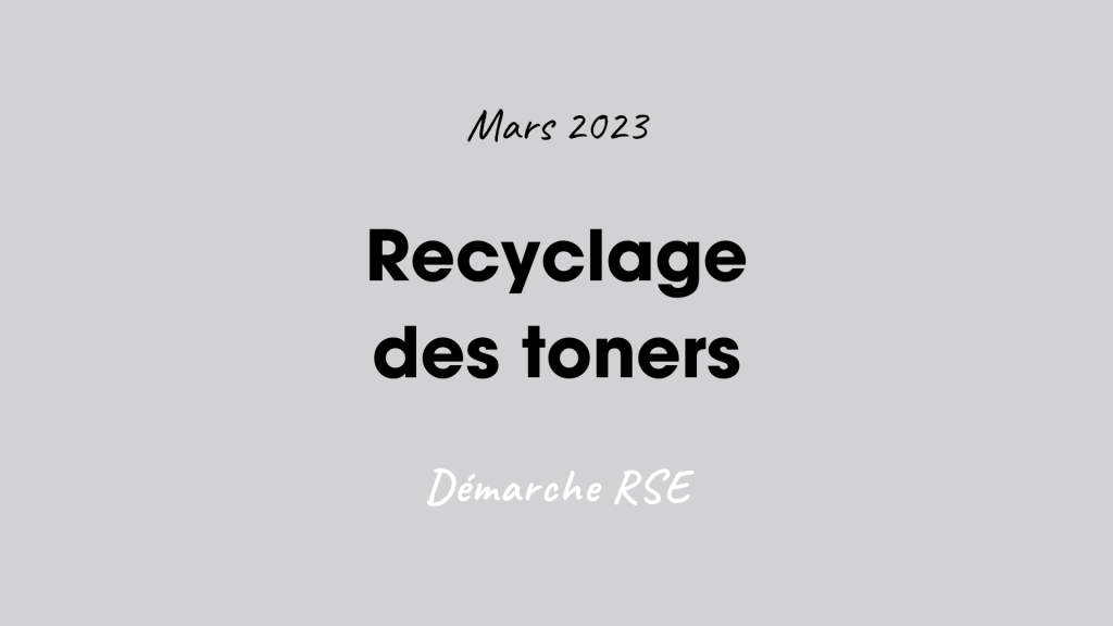 ANGERS-LE MANS- RECYCLAGE DES TONERS