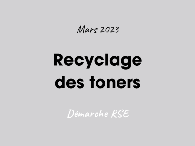 ANGERS-LE MANS- RECYCLAGE DES TONERS