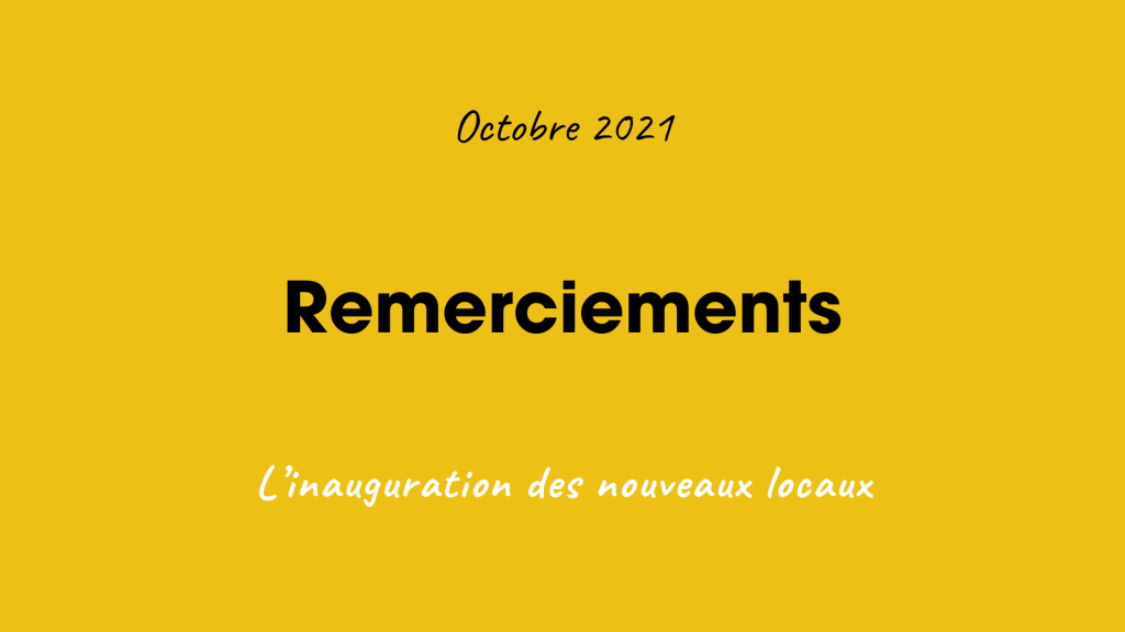 ANGERS-LE MANS- INAUGURATION DES LOCAUX-REMERCIEMENTS